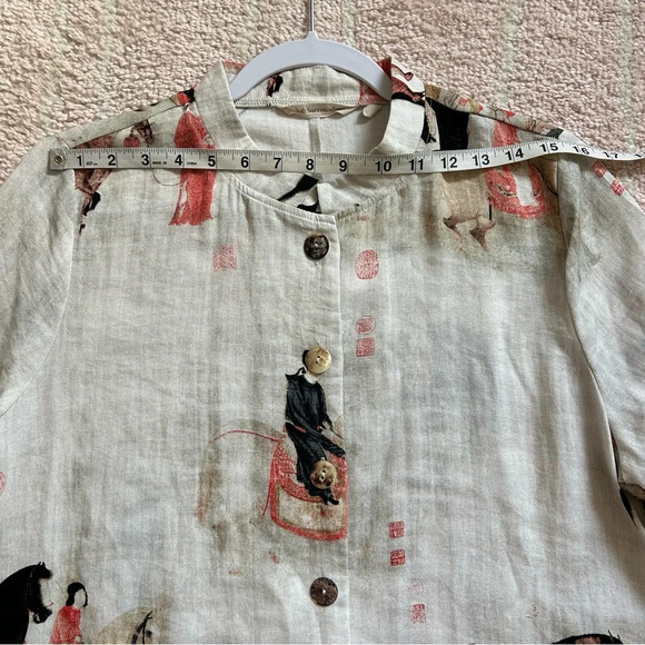 Soft Surroundings Song Dynasty Button Front Tunic Cardigan Size Large - Picture 5 of 11